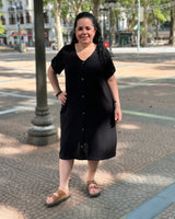 VESTIDO CAMISERO - Negro