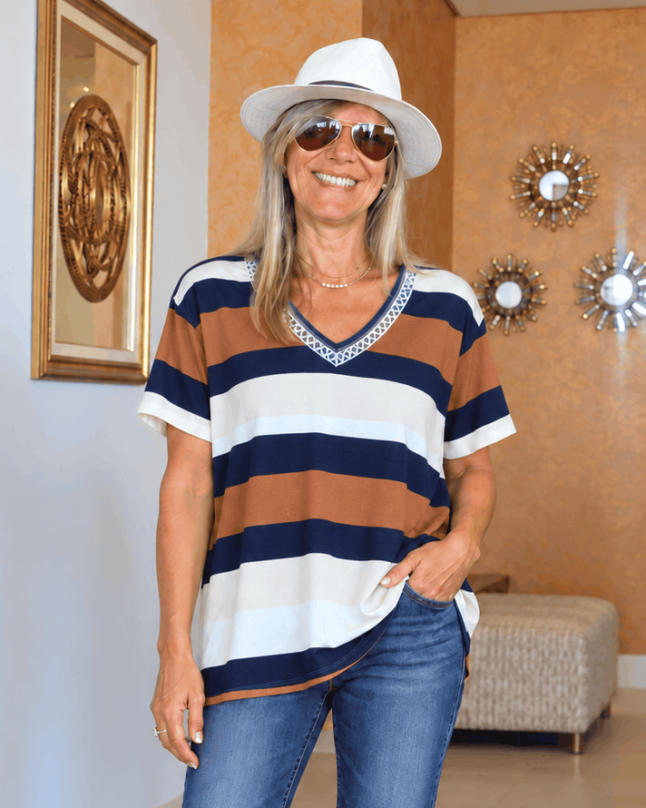 ⏰ PREVENTA 25% OFF | REMERA A RAYAS LINDA