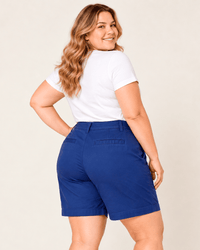 SHORT BERMUDA GABARDINA AZUL