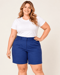 SHORT BERMUDA GABARDINA AZUL