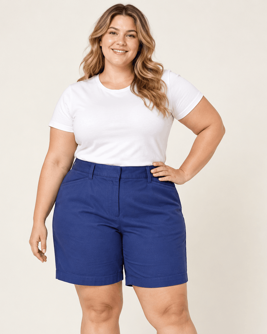 SHORT BERMUDA GABARDINA AZUL