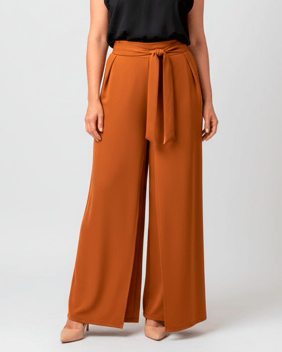 PANTALÓN CRUZADO FLORIPA - Terracota