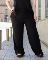 PANTALON PALAZZO TUSOR - Negro