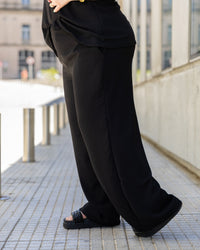 PANTALON PALAZZO TUSOR - Negro