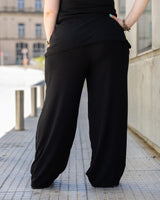 PANTALON PALAZZO TUSOR - Negro