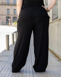 PANTALON PALAZZO TUSOR - Negro