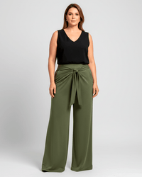 PANTALÓN CRUZADO FLORIPA - Verde
