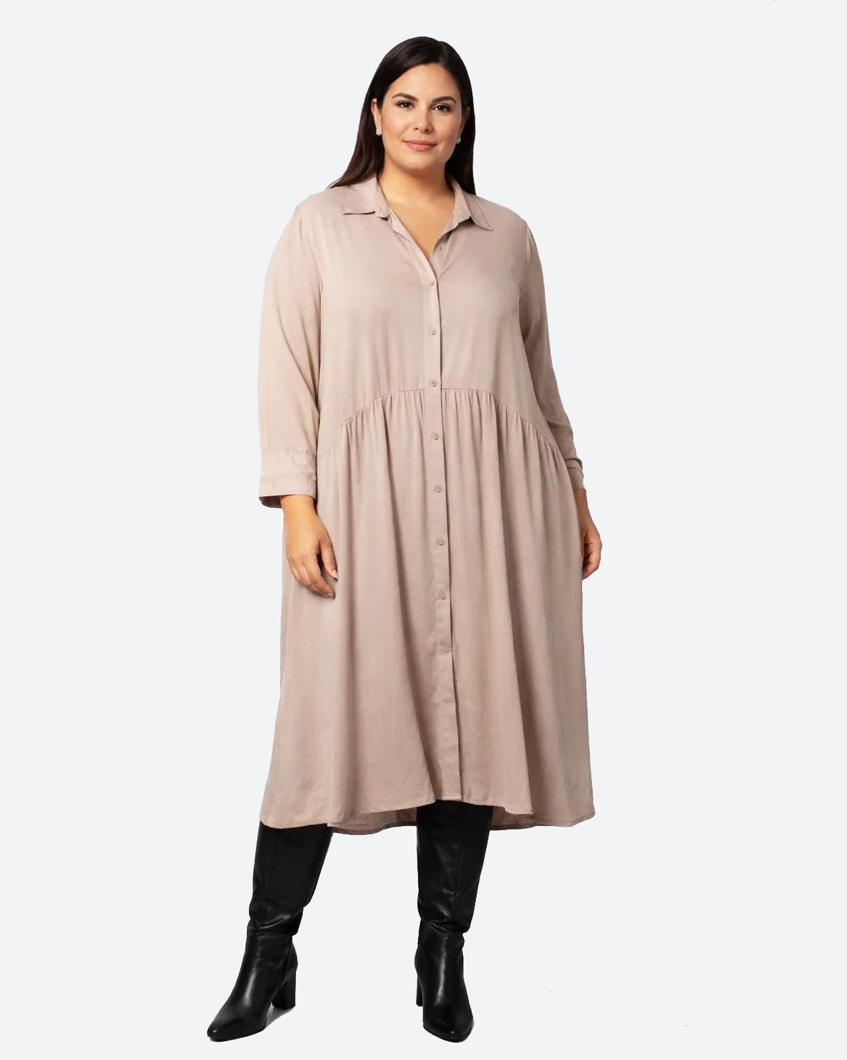 VESTIDO CAMPESINO - Beige