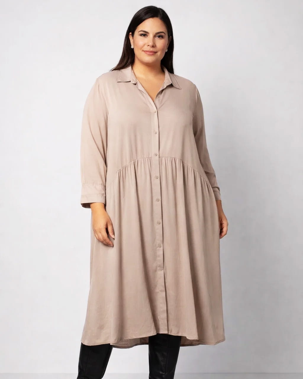 VESTIDO CAMPESINO - Beige