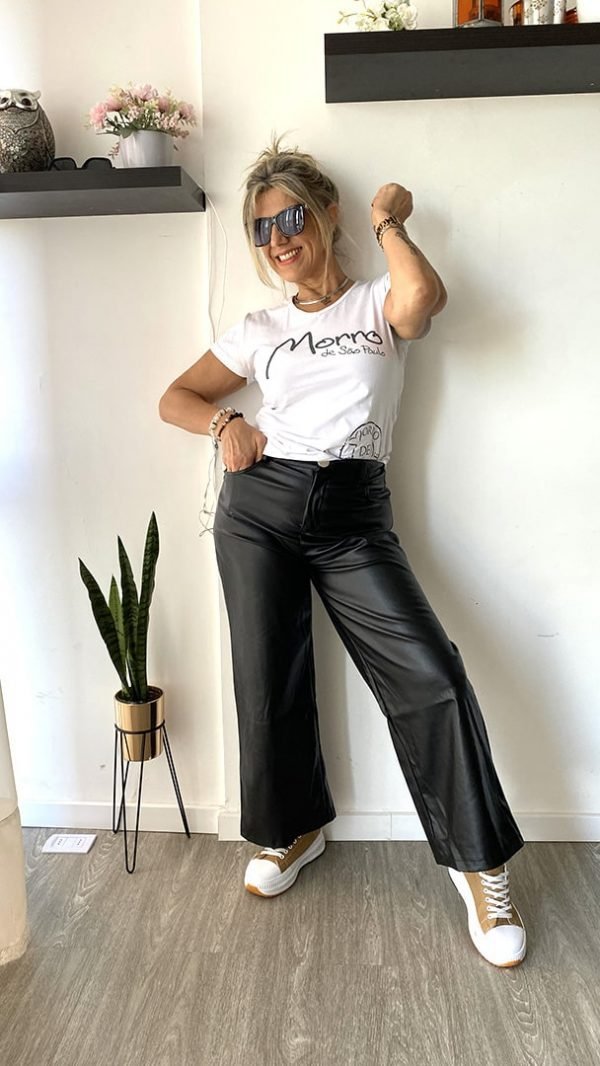 Pantalón Culotte Engomado Ecocuero - Imagen 4