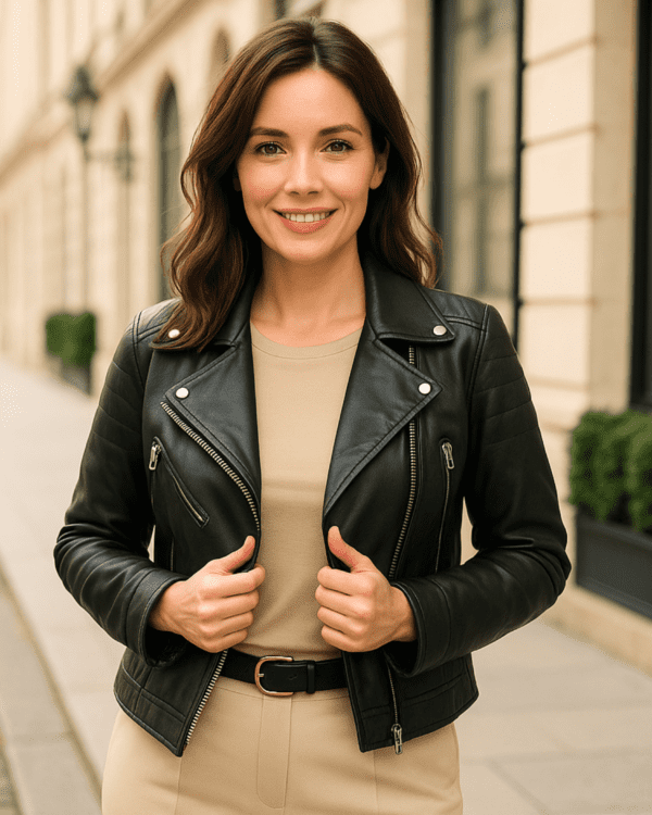 Campera Ecocuero "CROPPED BLACK" - 15 % OFF contado o transferencia $2280 - Imagen 3