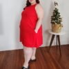 Vestido Lino y Algodón CLEO Rojo - Imagen 5
