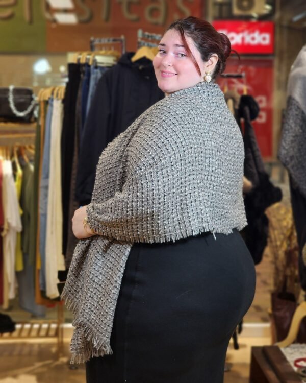 Pashmina "GREY" - 20% OFF contado o transferencia $456 - Imagen 2