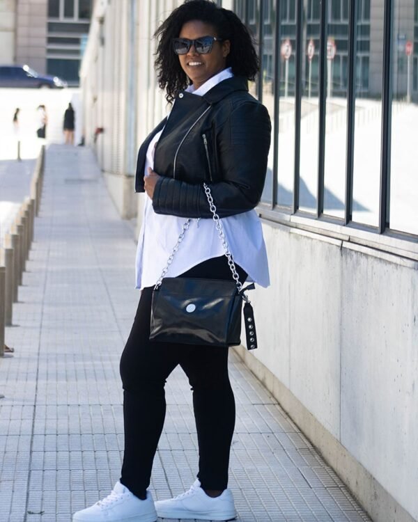 Cartera Bandolera Simil Cuero BLACK - Imagen 3