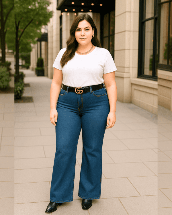 Pantalón Jean "FLARE CORTO AZUL" - Imagen 6