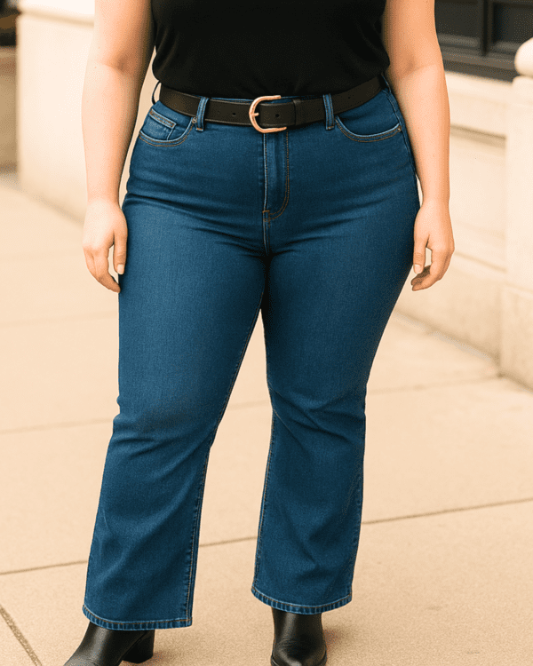 Pantalón Jean "FLARE CORTO AZUL" - Imagen 2