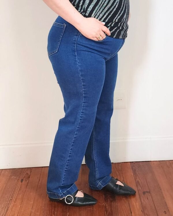 Pantalón Jean Recto Azul - Imagen 2