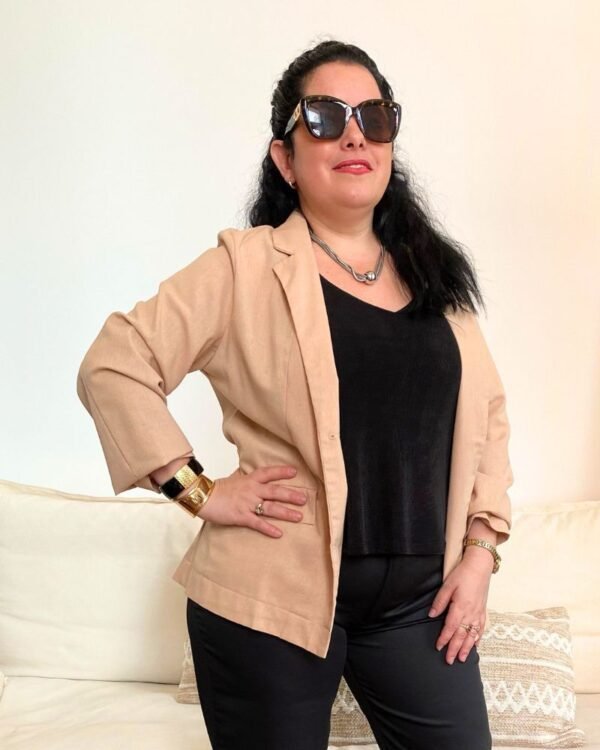 Blazer Lino Beige - Imagen 2