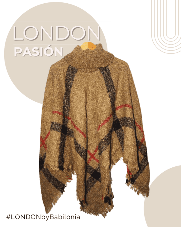 Poncho  "LONDON PASIÓN" – 15% OFF contado o transferencia $1190